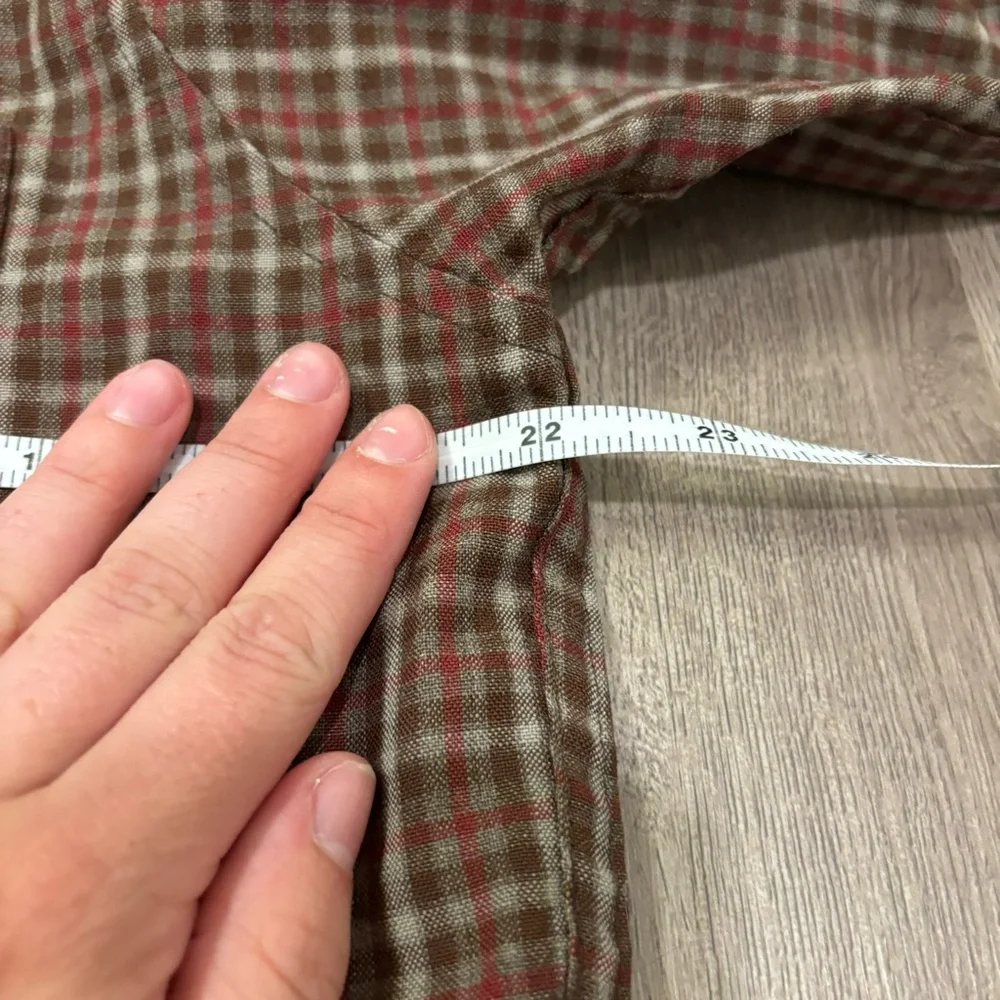 Pendleton 100% Wool Button Down‎ Shirt Tartan Plaid Brown/Red Men’s Medium - Picture 5 of 6